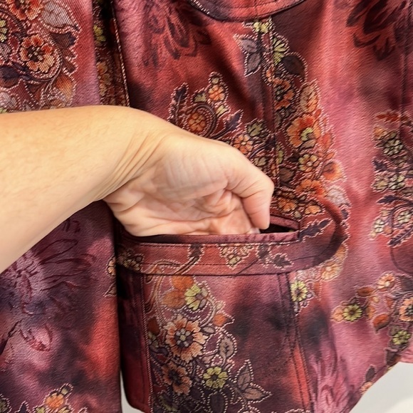 ANTHRACITE jacket with floral design. Size 14 - Picture 5 of 10